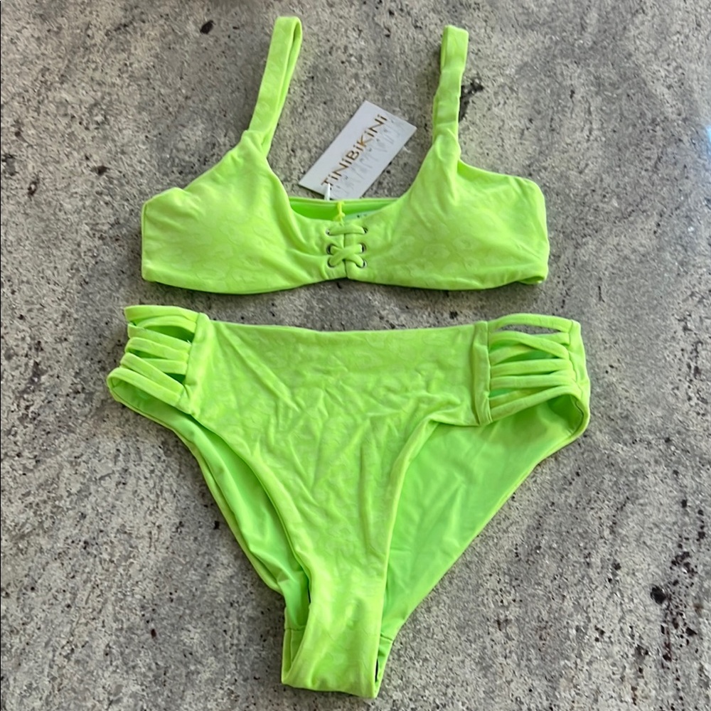 TiNiBiKiNi Bright Green Bikini Set